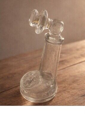 Vintage Glass Candlestick Telephone Candy Container